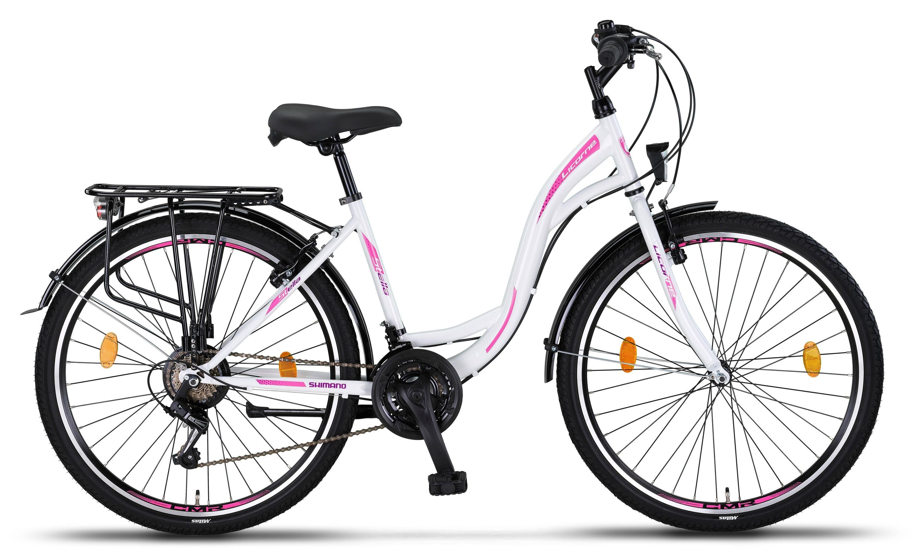 Licorne Bike Cityrad Licorne Bike Stella Premium City Bike in 24, 26 und 28 Zoll, 21 Gang