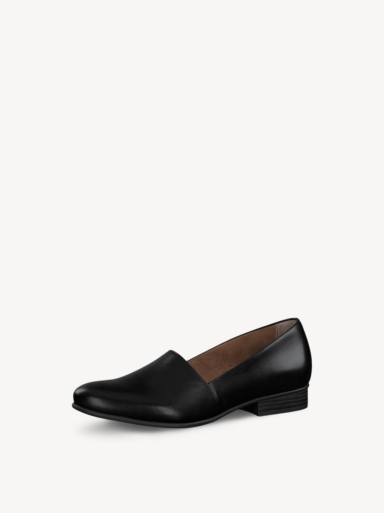 Slipper en cuir - noir