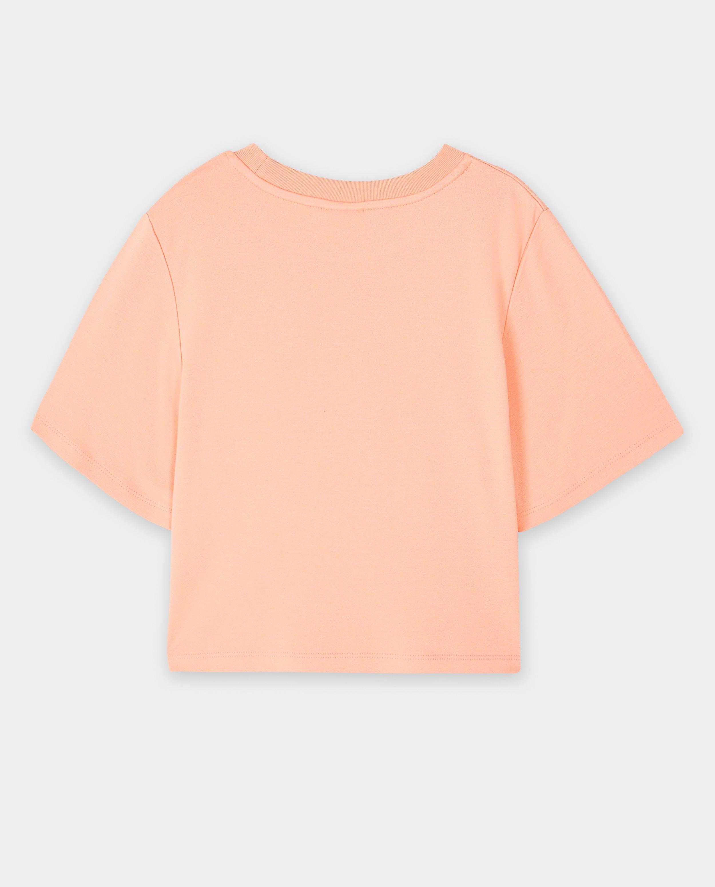 Tricou CKS cu floare brodată, Ocazii speciale portocaliu aprins
