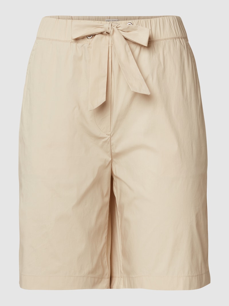 High Waist Bermudas mit Tunnelzug in sand