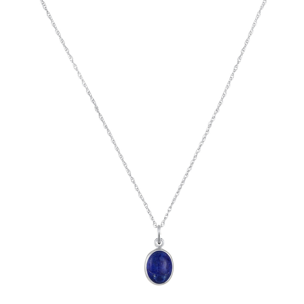 Elli Elli Collier Pendentif  en forme de goutte avec pierre Lapis Lazuli en 925/1000 a collier