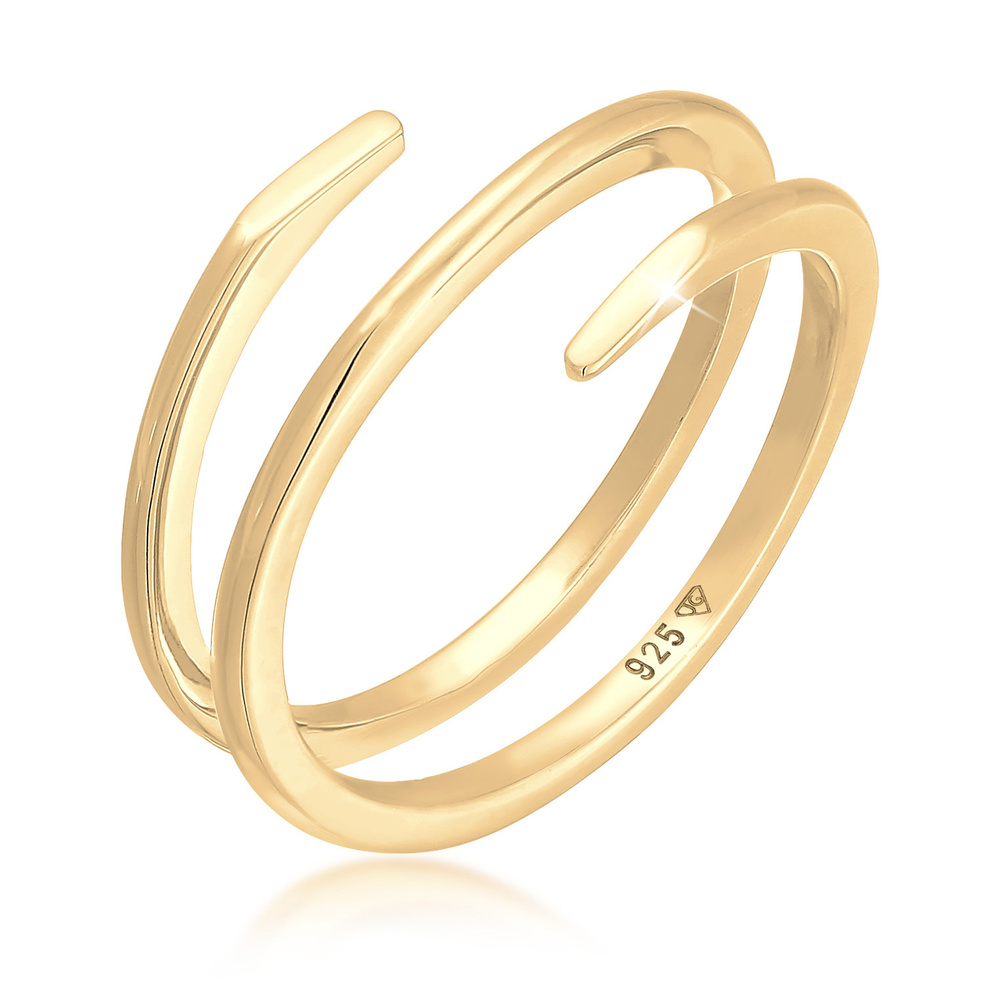 Elli Elli Bague Femmes Enroulement Torsadé Filigrane Tendance en Argent Sterling 925 Bague