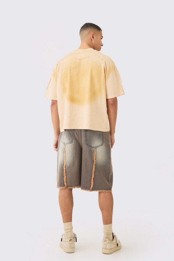 Braune Denim Jorts