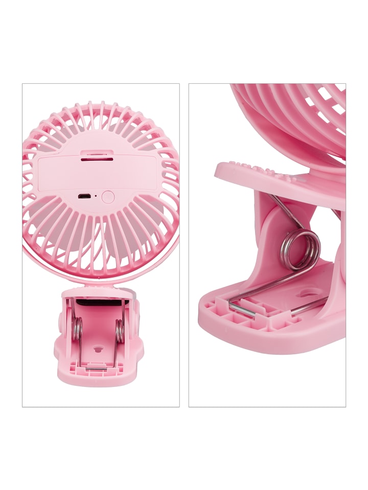 relaxdays Ventilator in Rosa - (B)13 x (H)15 x (T)7 cm günstig kaufen onesize