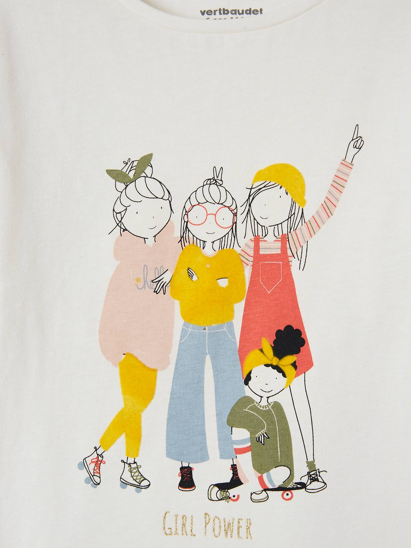 Vertbaudet Mädchen Shirt mit Motiv - weiß