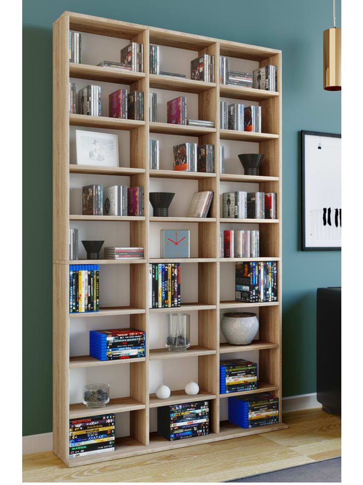 VCM  Holz CD DVD Standregal Bücherregal Regal Megosa XL in Weiß günstig kaufen onesize