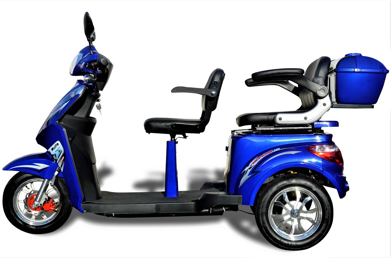 ECO ENGEL 503 Blau, 25 km/ h 1000 Watt/ 20 Ah Elektromobil Zweisitzer
