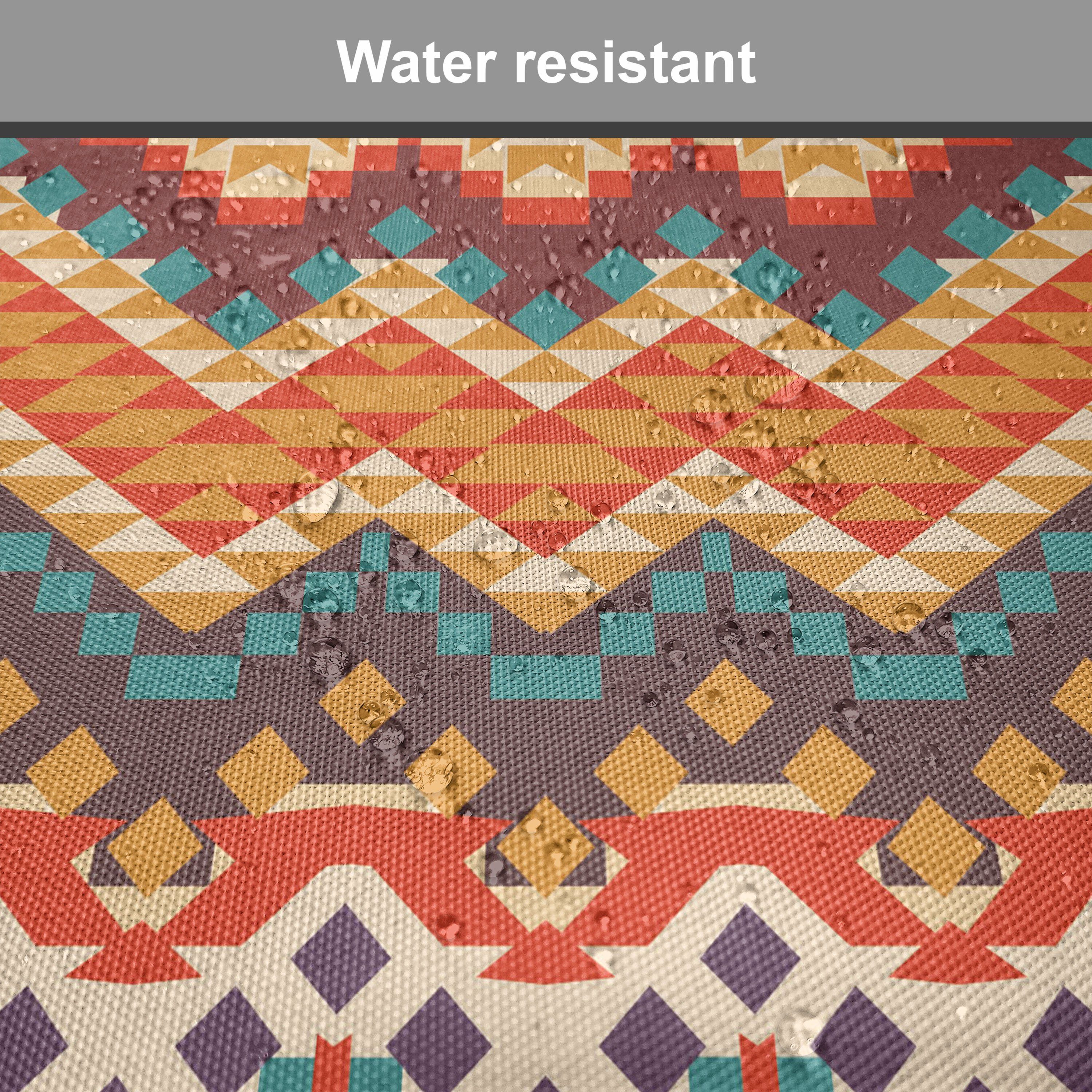 Abakuhaus Stuhlkissen Dekoratives wasserfestes Kissen mit Riemen für Küchensitze, Bunt Chevron-Zickzack