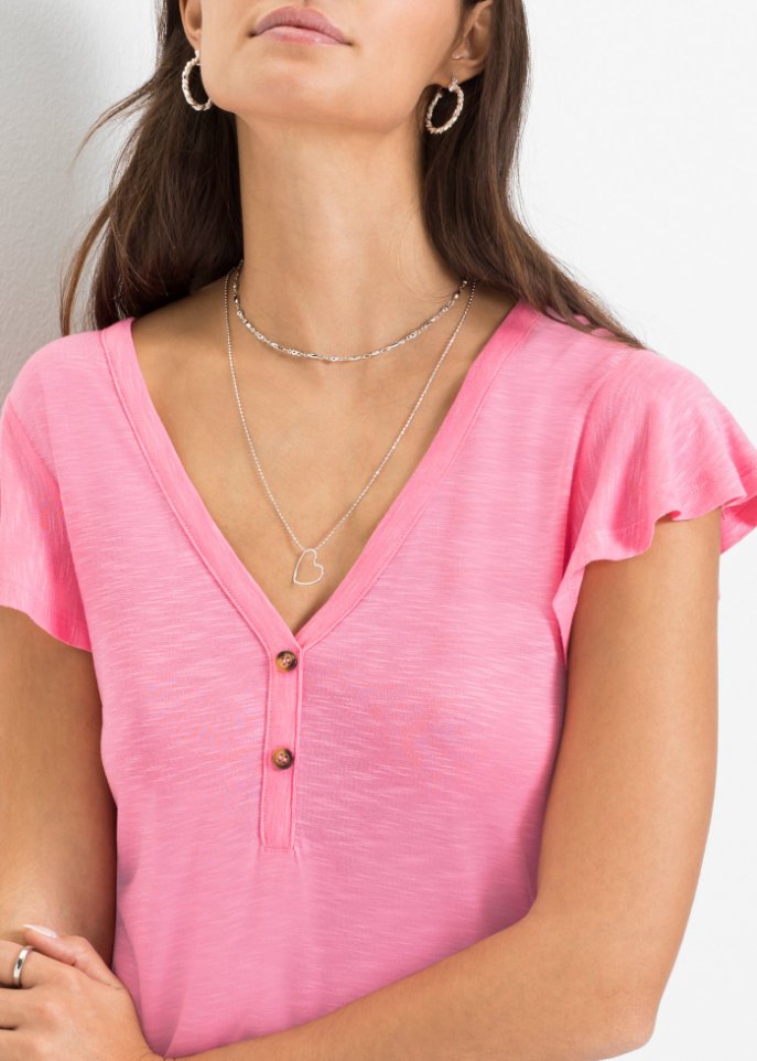 Longshirt mit Knöpfen