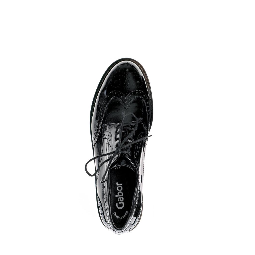Gabor fashion Schnürschuh schwarz