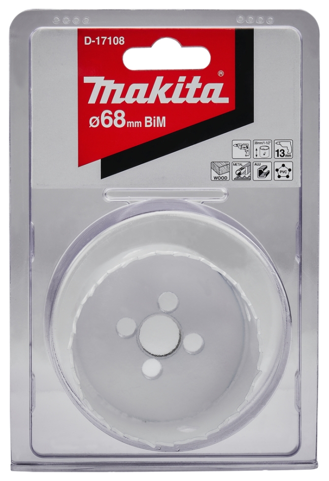 Makita Accessories D-17108 Carotă 68mm Lemn/Metal