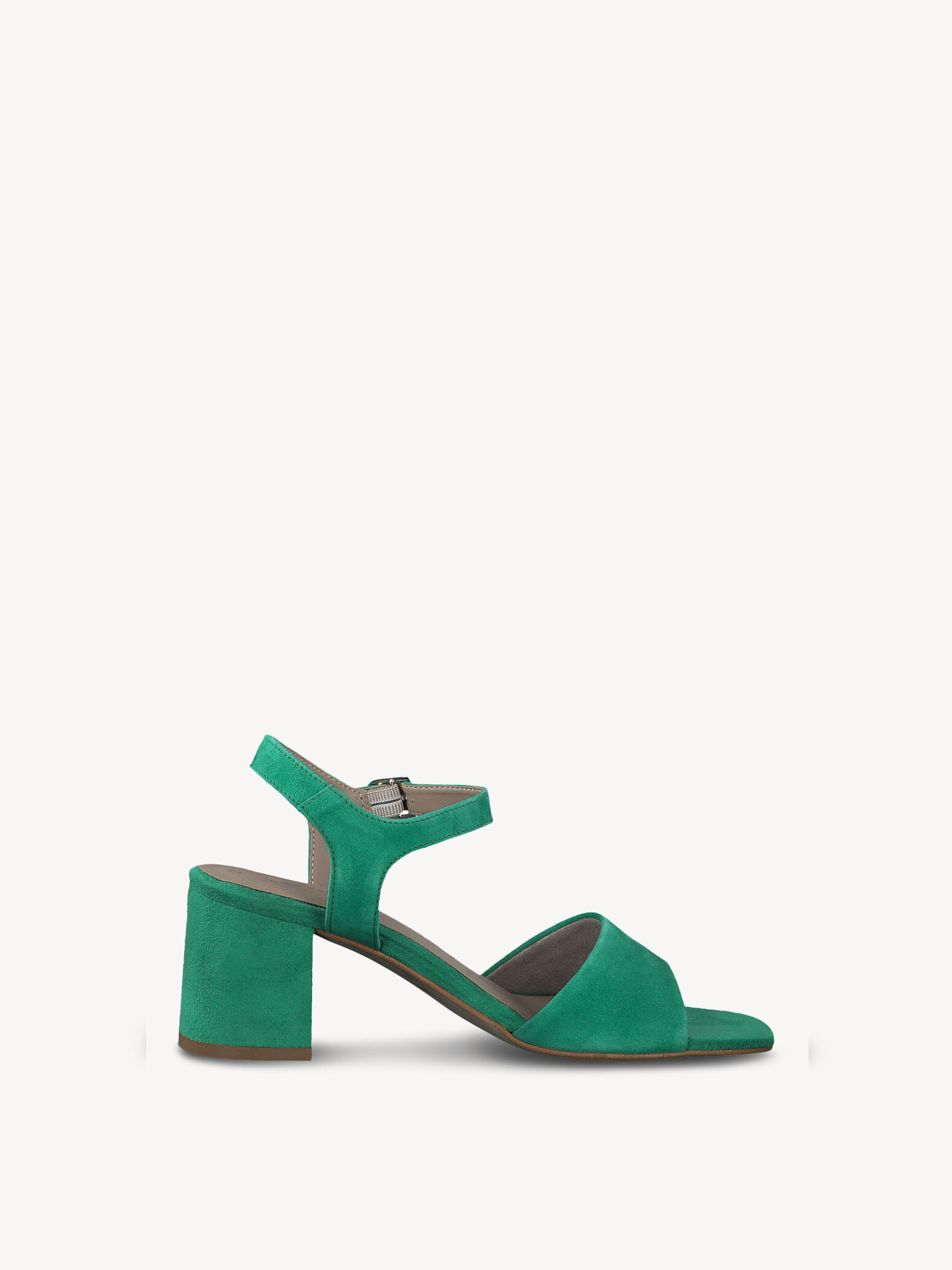 Sandale à talon en cuir - vert