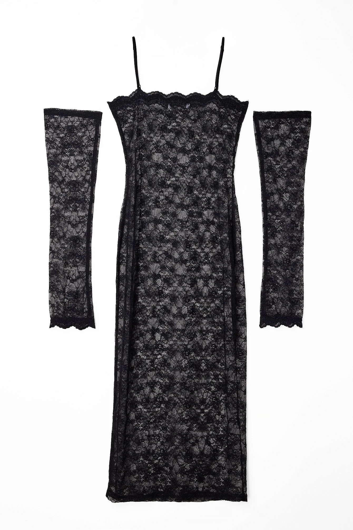 Midikleid mit Spitze