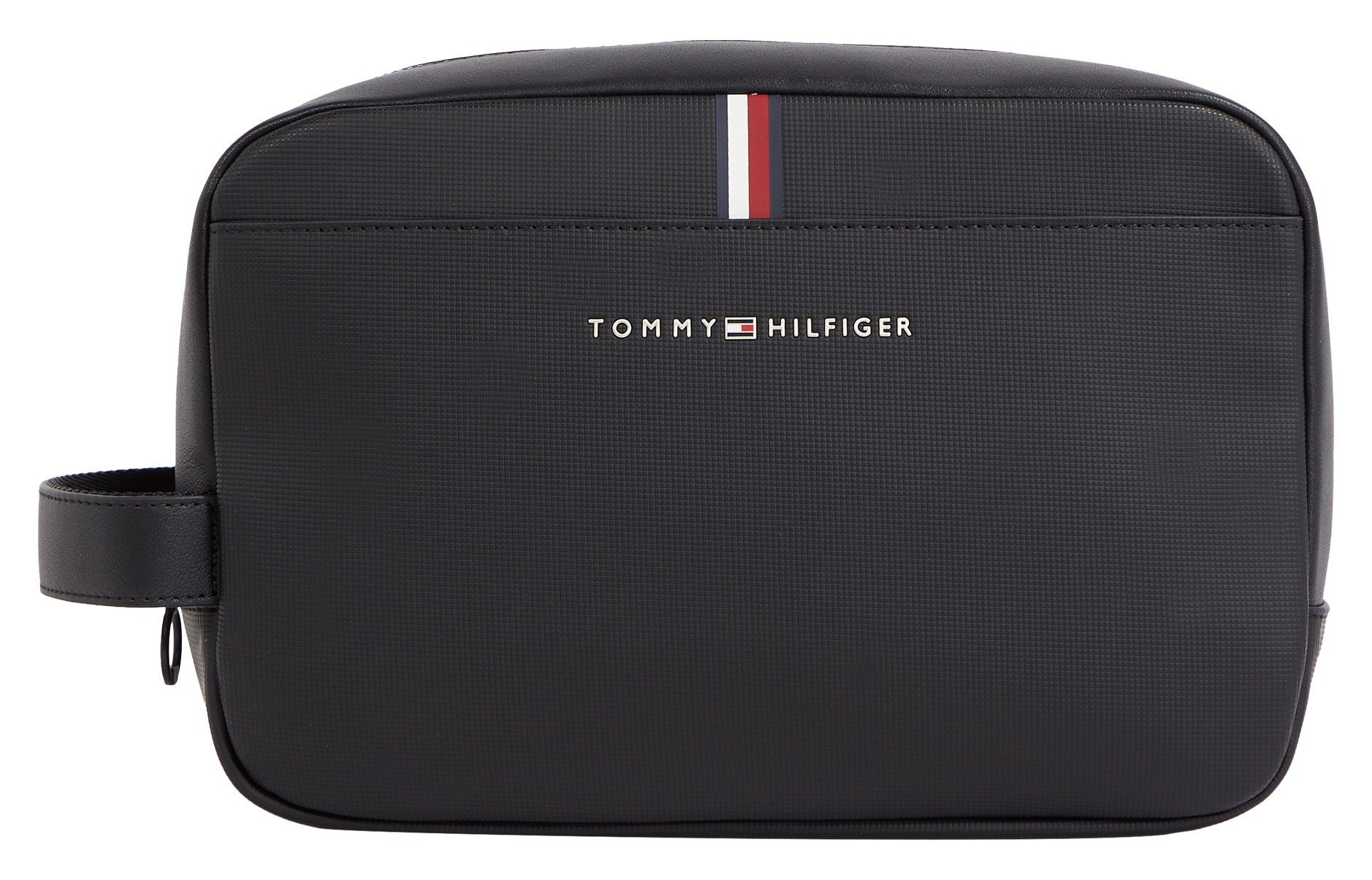 Tommy Hilfiger Kosmetiktasche TH ESSENTIAL PIQUE WASHBAG, mit charakteristischem Streifendetail