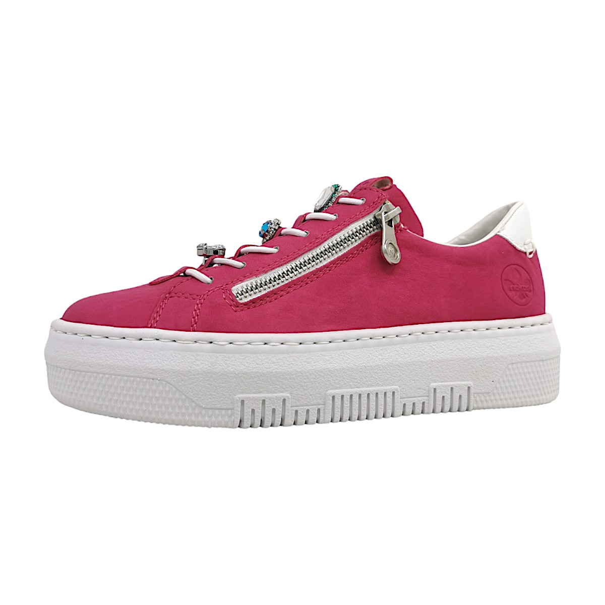 Rieker Nabukino/Alabama M1954-31 Rosa 31 Fuchsia/ Weiß
