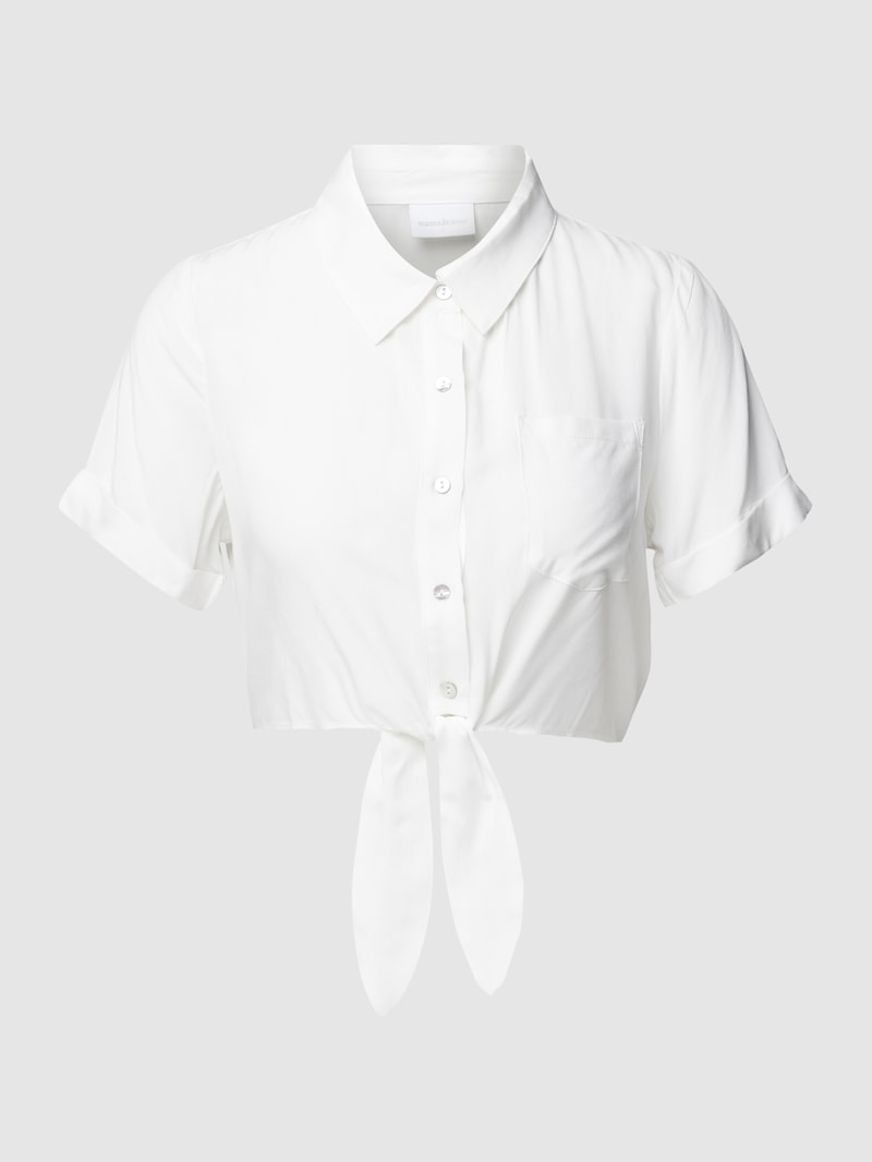 Umstands-Bluse mit Brusttasche in offwhite