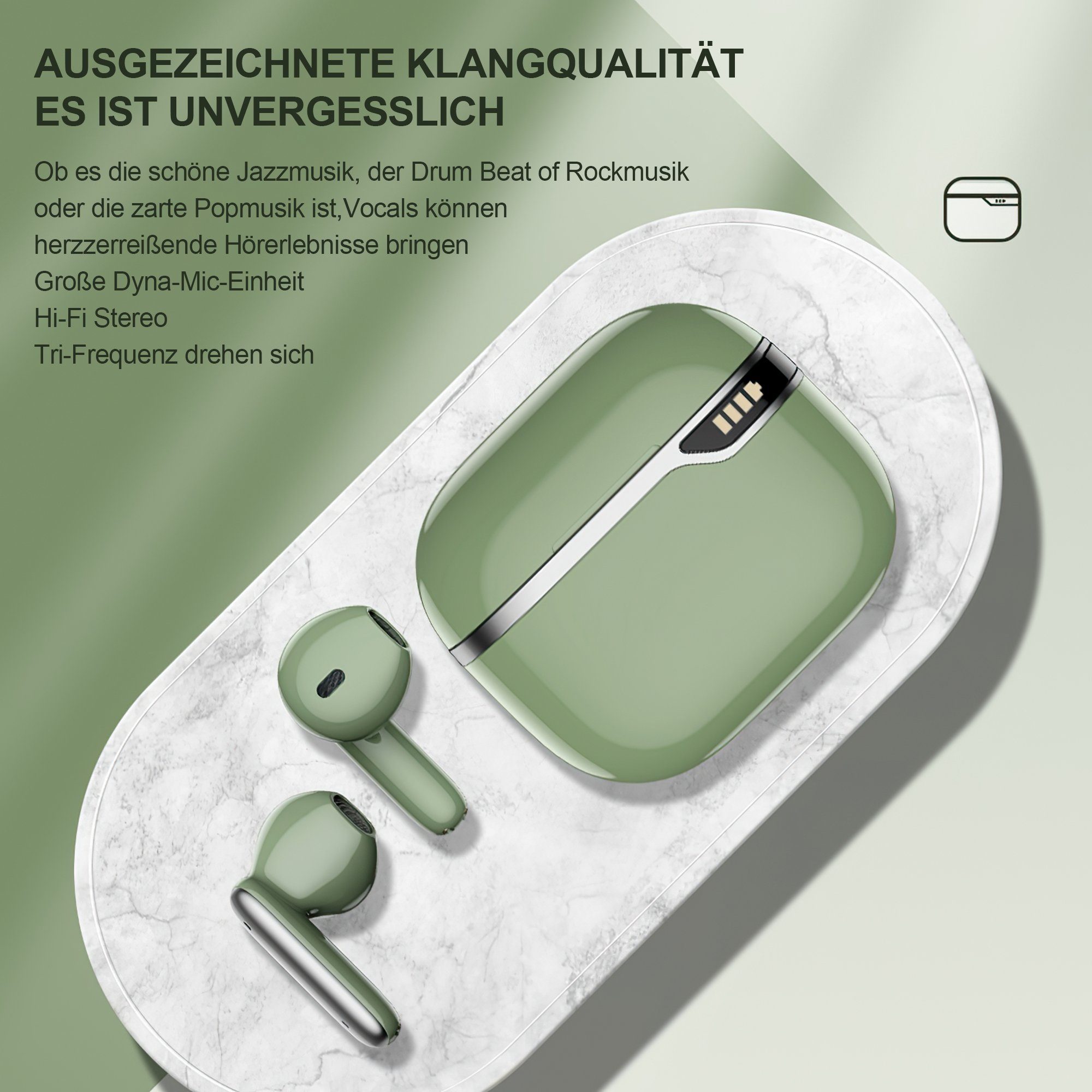 Tisoutec Bluetooth Kopfhörer,Kopfhörer Kabellos Bluetooth 5.3 In Ear Kopfhörer In-Ear-Kopfhörer (AMA derselbe Bestseller mit 4 ENC Mikrofon,2023 Neue Kabellose Kopfhörer Noise Cancelling Earbuds mit 40H Deep Bass,USB-C,IP7 Wasserdicht Ohrhörer, IPX7