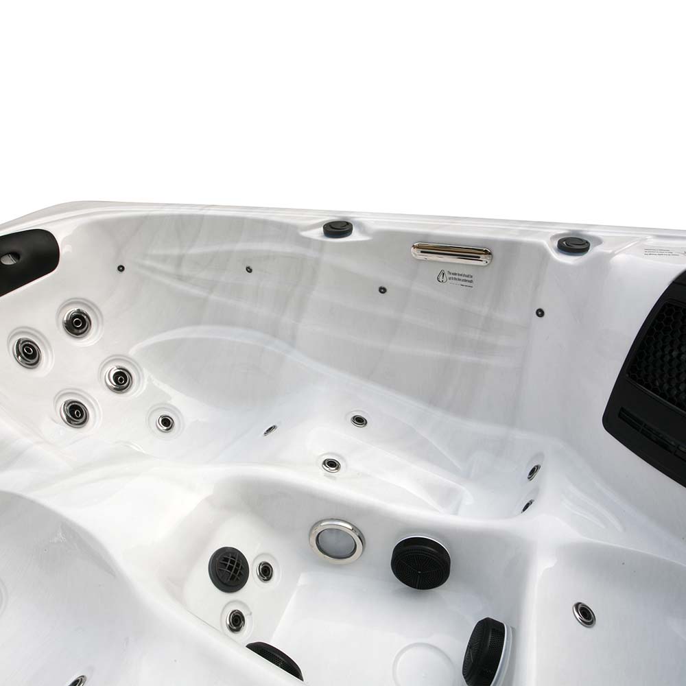 Home Deluxe Outdoor Whirlpool SUNSET - Mit Treppe und Thermoabdeckung
