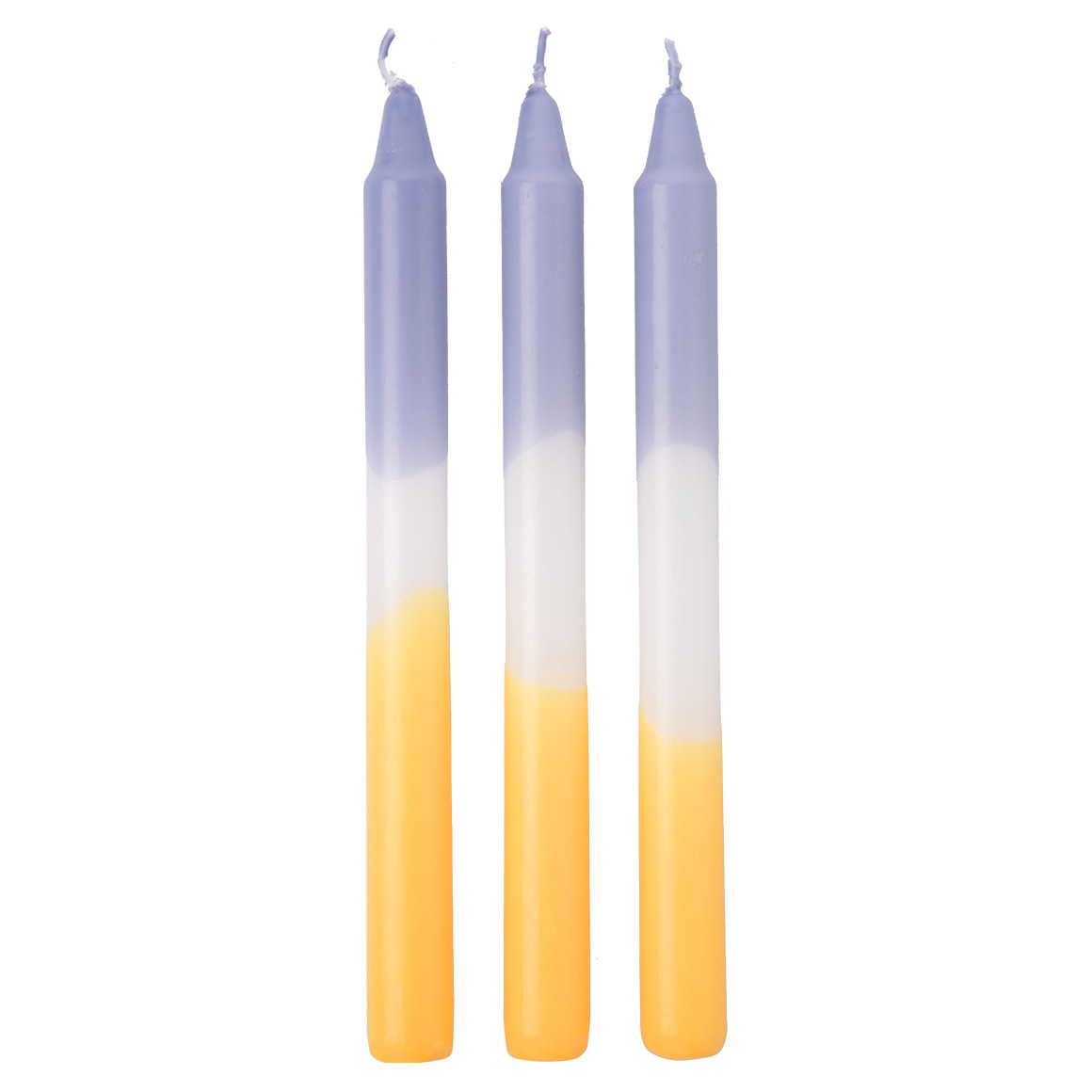 3 Stabkerzen mit Farbverlauf