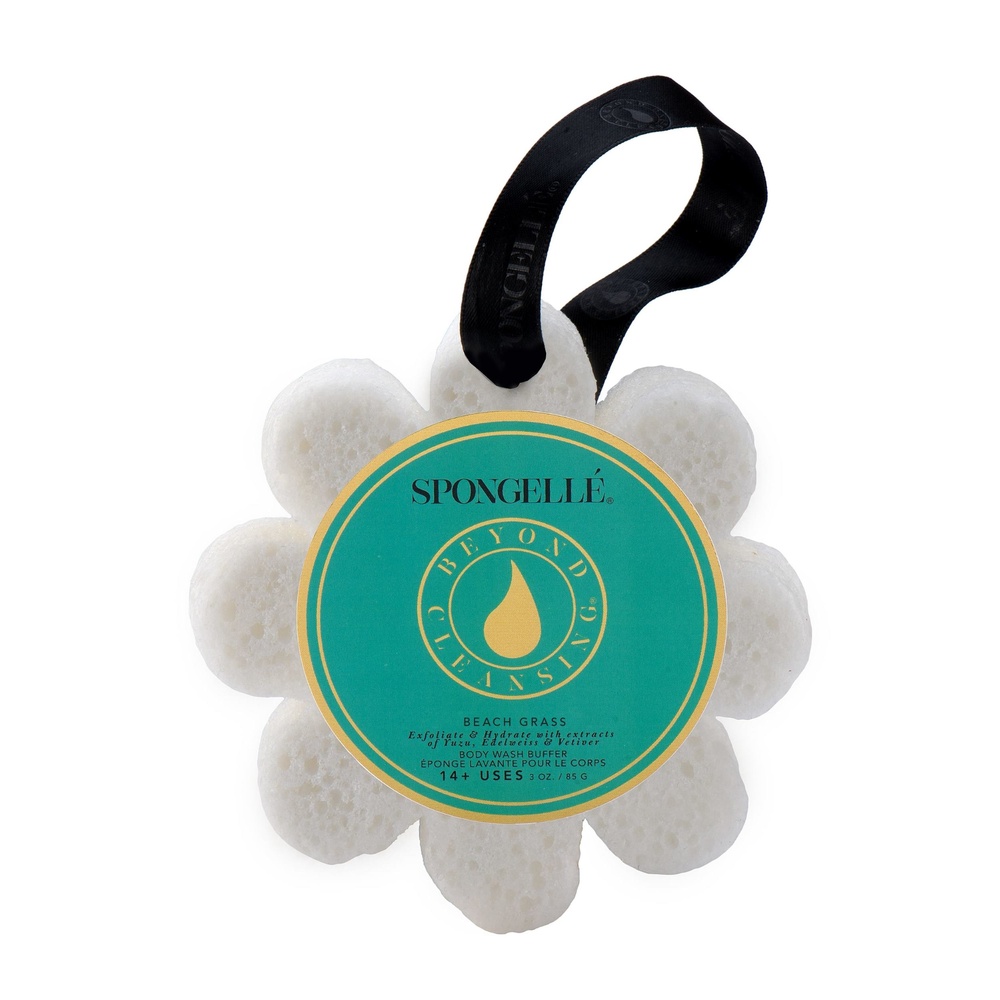 spongelle WILD FLOWER WHITE - BEACH GRASS Eponge lavante pour le corps