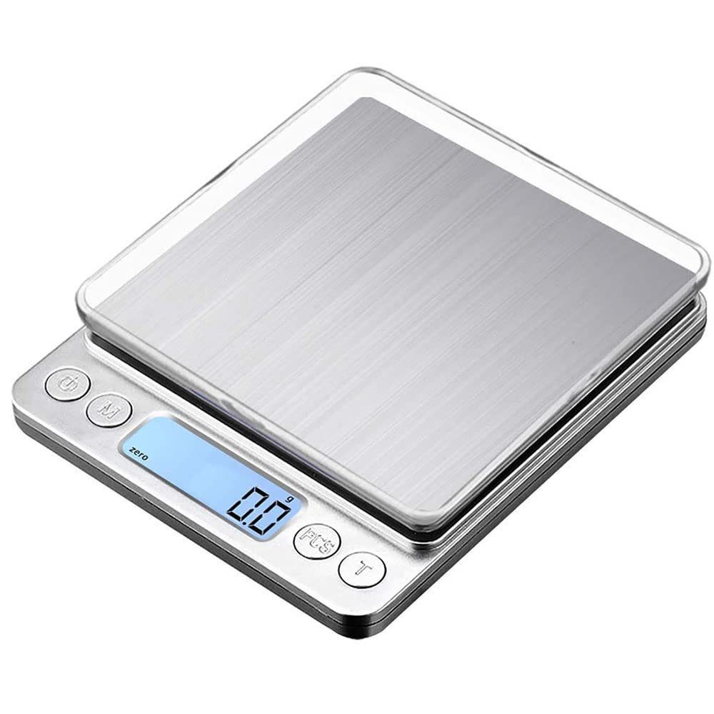 Blusmart Küchenwaage Feinwaage, (Professionelle Präzisionswaage/Feinwaage/Goldwaage/Taschenwaage, Mit Tara-Funktion, sehr genau), Digitale hochpräzise elektronische Küchenwaage mit LCD-Display