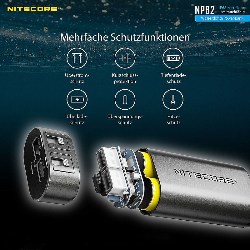 Powerbank NPB2 - 10000mAh - wasserdicht