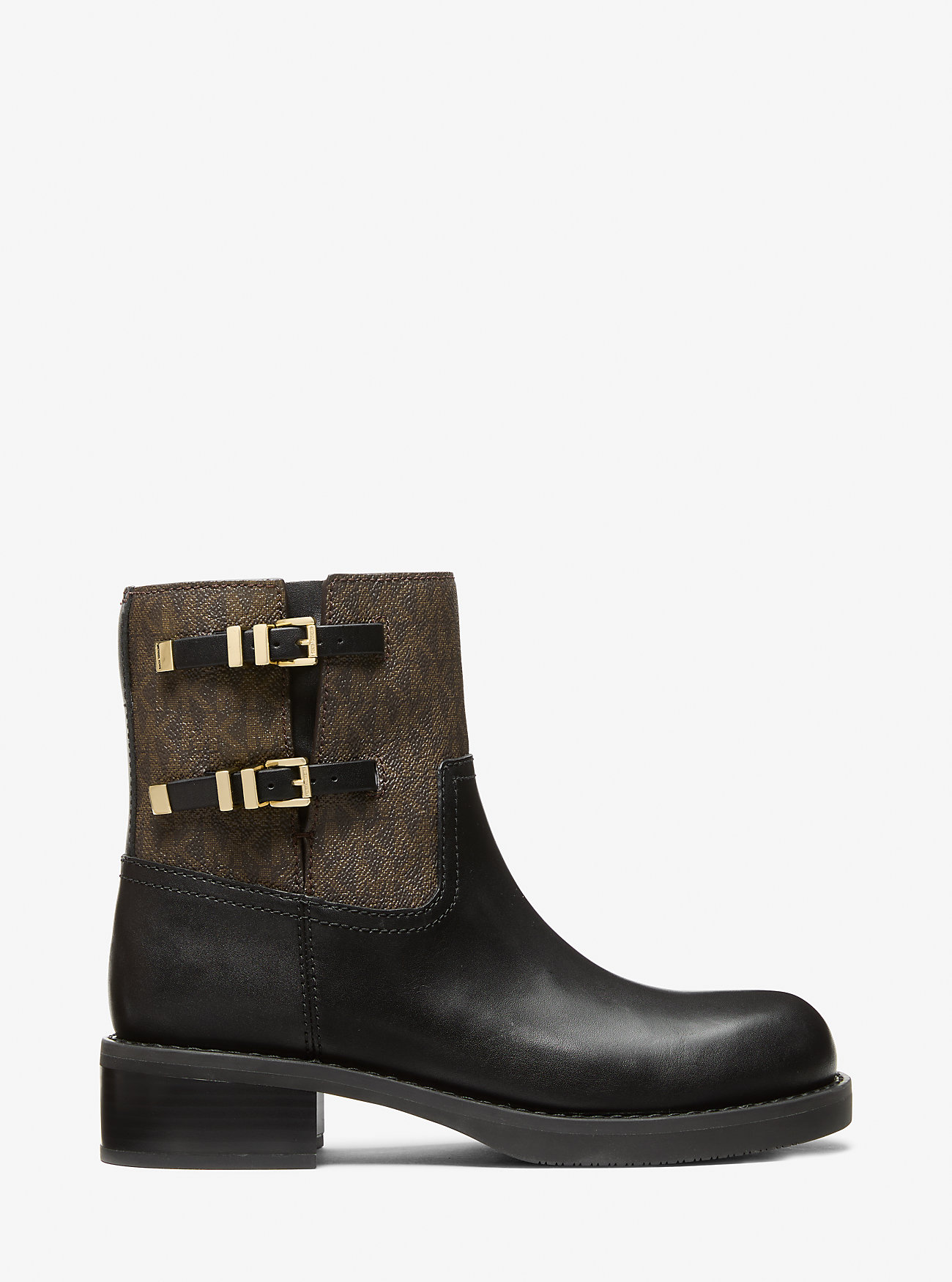 Stivaletto alla caviglia Darrington in pelle con logo distintivo - MARRONE/NERO