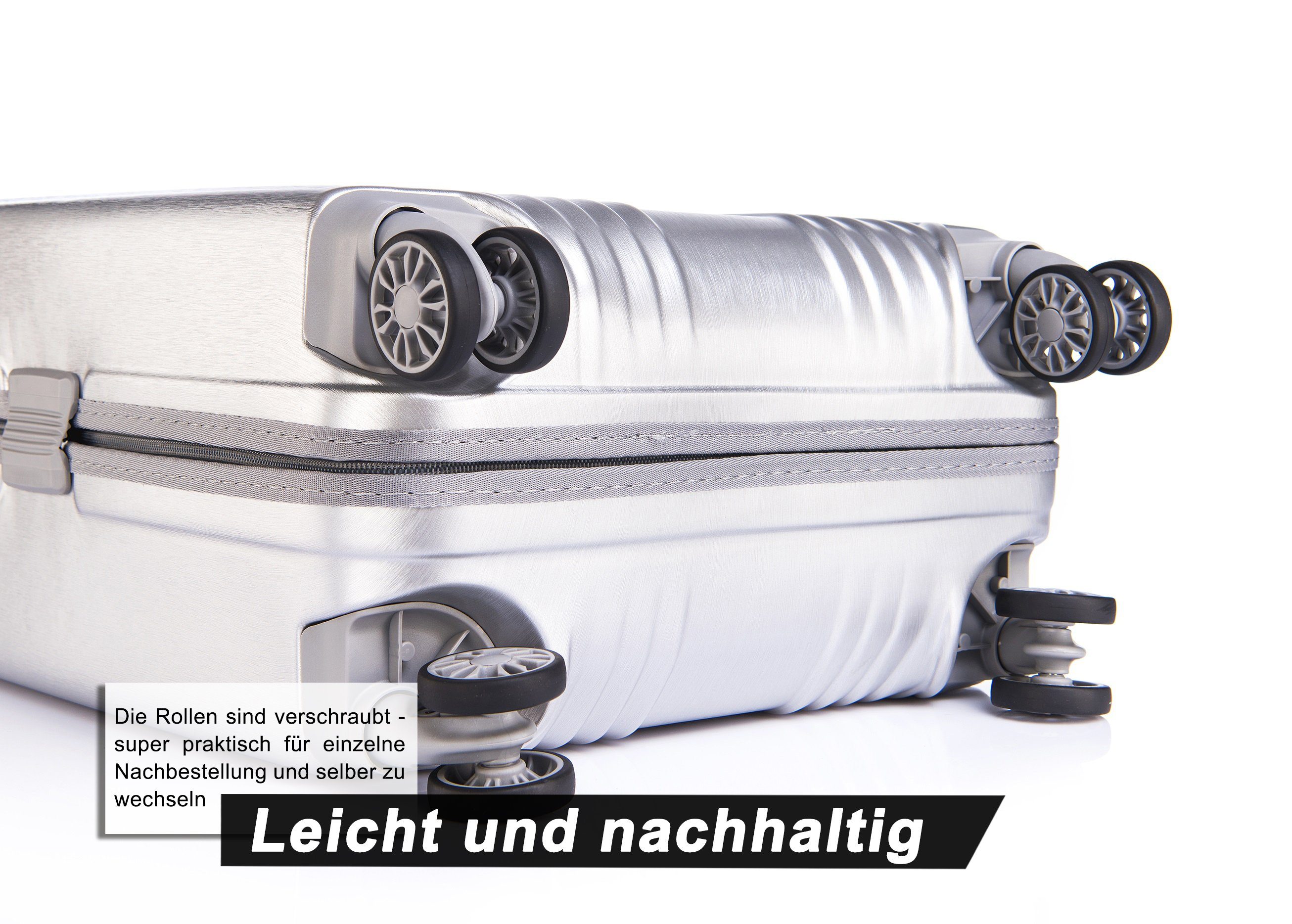 Verage Hartschalen-Trolley V-LITE, 4 Rollen, Hartschale, mit Doppelrollen, mit TSA-Zahlenschloss, Superleicht