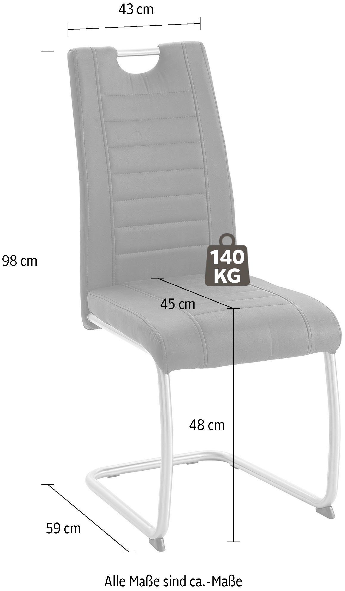 HELA Freischwinger Ulla (Set, 2 St), 2 oder 4 Stück
