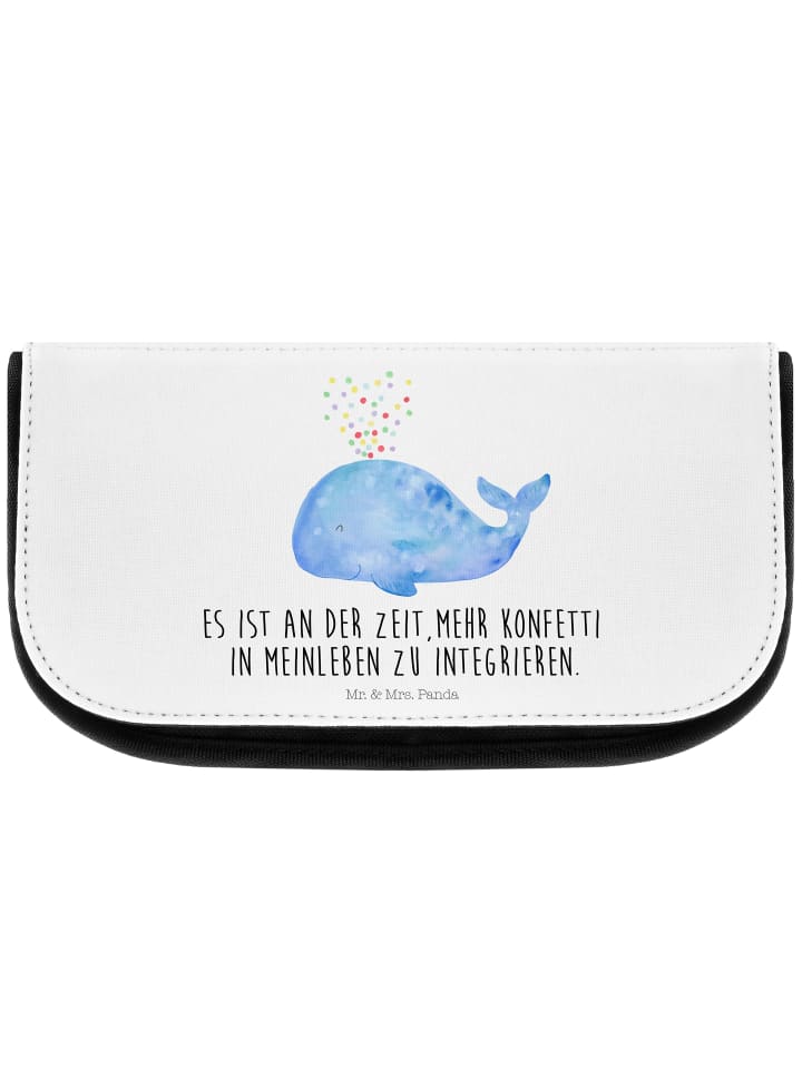 Mr. & Mrs. Panda Kosmetiktasche Wal Konfetti mit Spruch in Weiß günstig kaufen onesize
