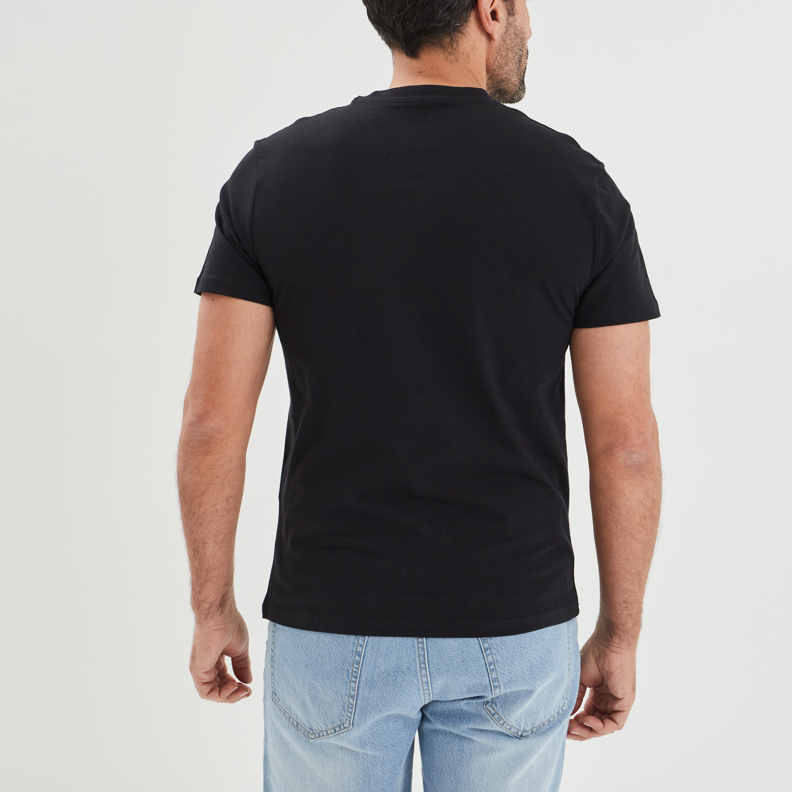 T-shirt manches courtes Liberto noir homme | La Halle