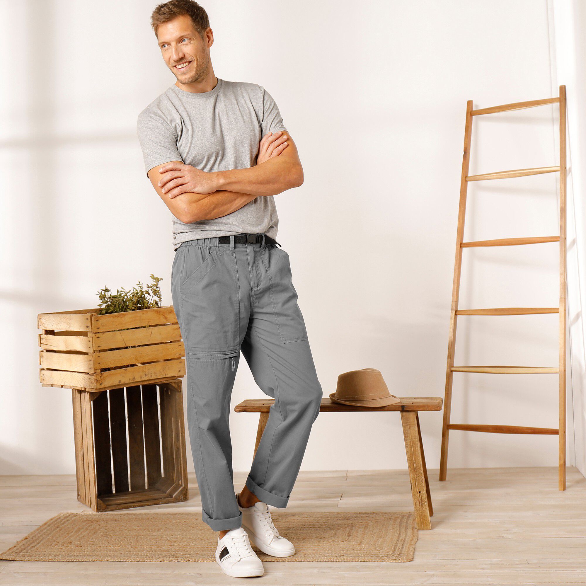 Pantalon + ceinture assortie