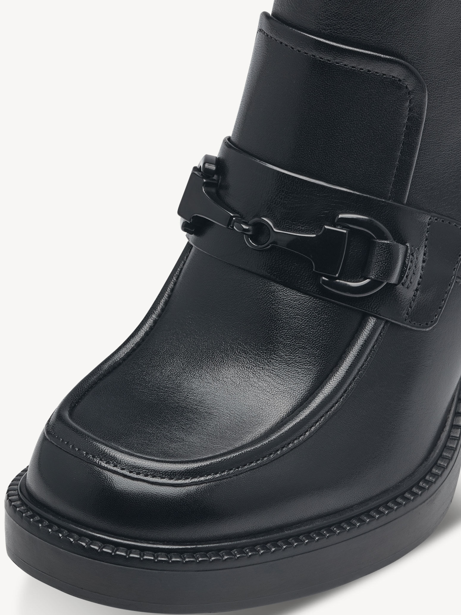 Bottine en cuir - noir