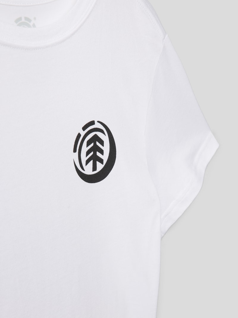 T-Shirt mit rückseitigem Motiv-Print Modell 'NOCTURNAL SPIDER' in weiß