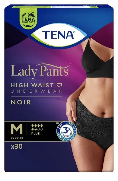 Tena Lady Pants Plus, упијајуће гаћице за жене, боја црна, средње величине