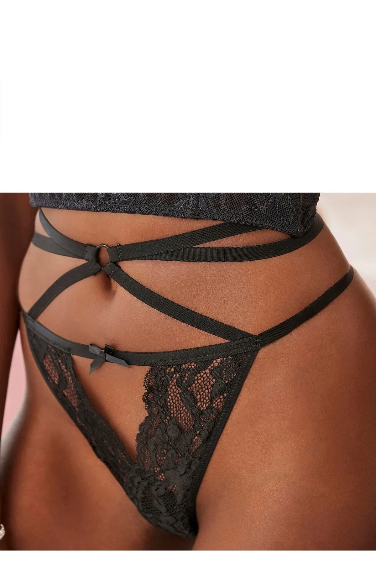 PETITE FLEUR GOLD  Slip - Schwarz - Unifarben