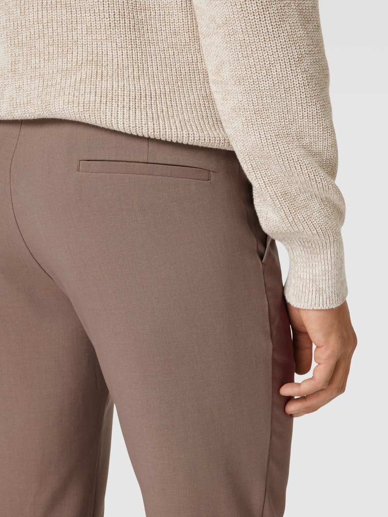 Chino mit Paspeltasche in sand meliert