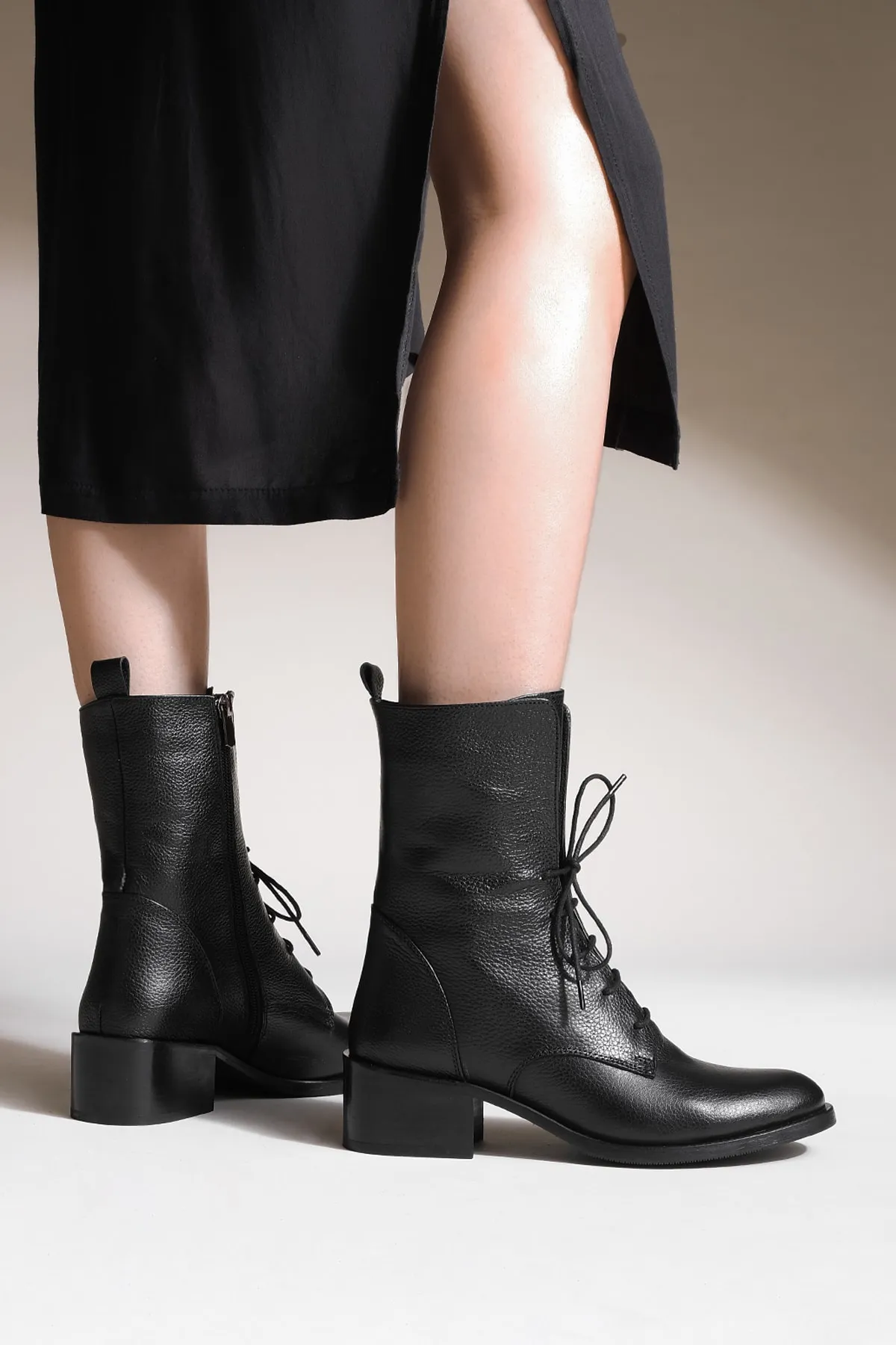 Marjin  Stiefelette - Schwarz - Blockabsatz