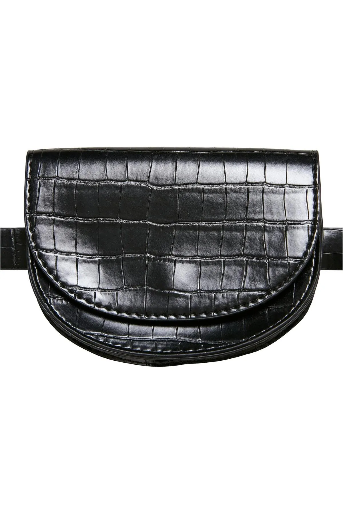 Urban Classics  Unisex-Doppelgürteltasche aus Kroko-Kunstleder