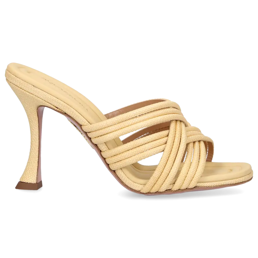 Aquazzura - Pantoletten OHUHU 95 Bast - beige