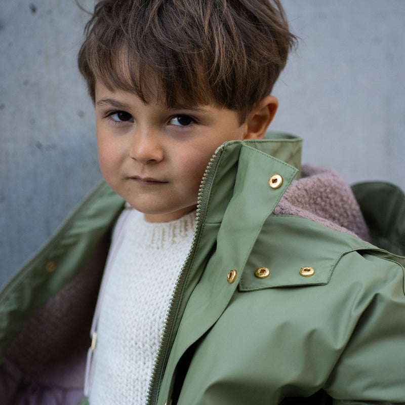 aarhus rain jacket wool palma - Grün