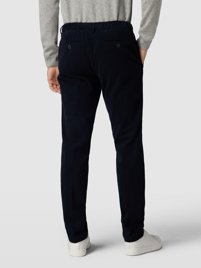 Hose mit Eingrifftaschen Modell 'Trento' in marineblau