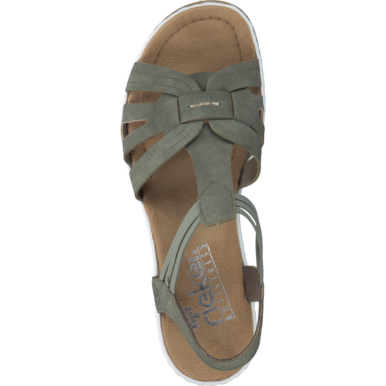 Rieker 67459, Plateau-Sandaletten, Damen, schilf