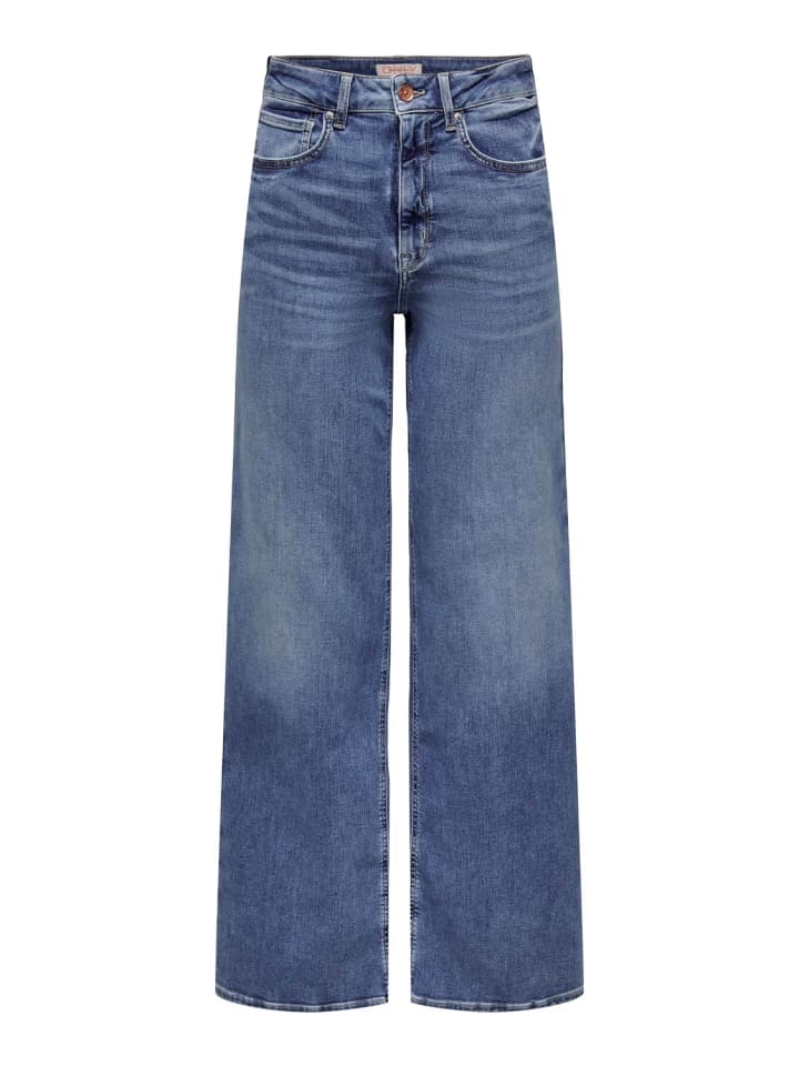 ONLY Jeans ONLMADISON BLUSH HW WIDE flared in Blau günstig kaufen