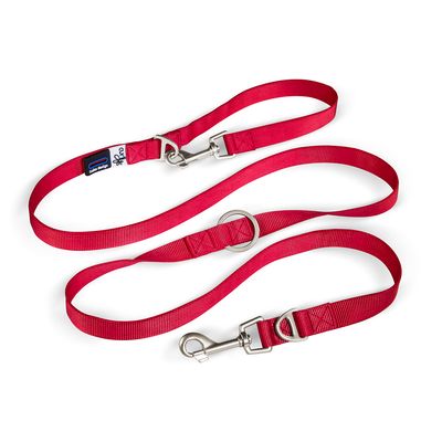 Curli Verstellbare Leine Nylon, rot