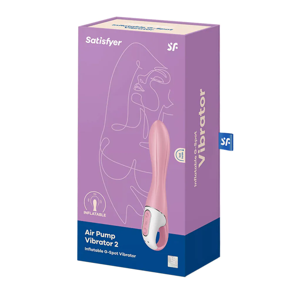 Satisfyer luftpumpevibrator lys rød massageapparat