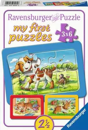 Kinderpuzzle ab 2 Jahren - Meine Tierfreunde - 6 Teile