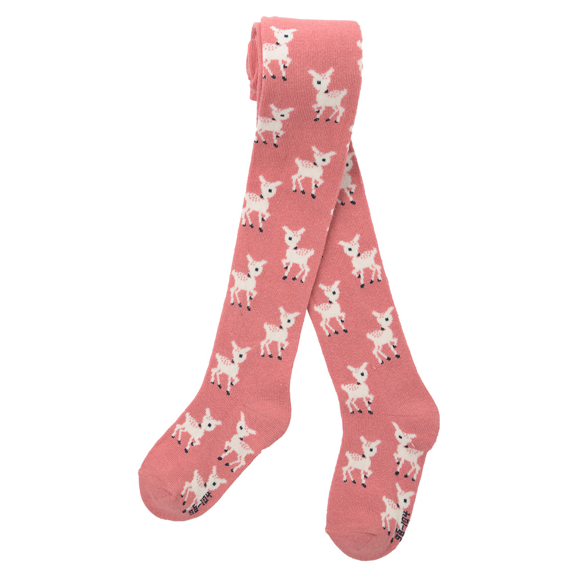 2 Mädchen Strumpfhosen mit Reh-Motiven