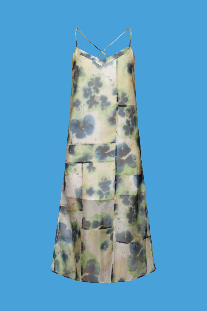 Gemustertes Midikleid aus Organza