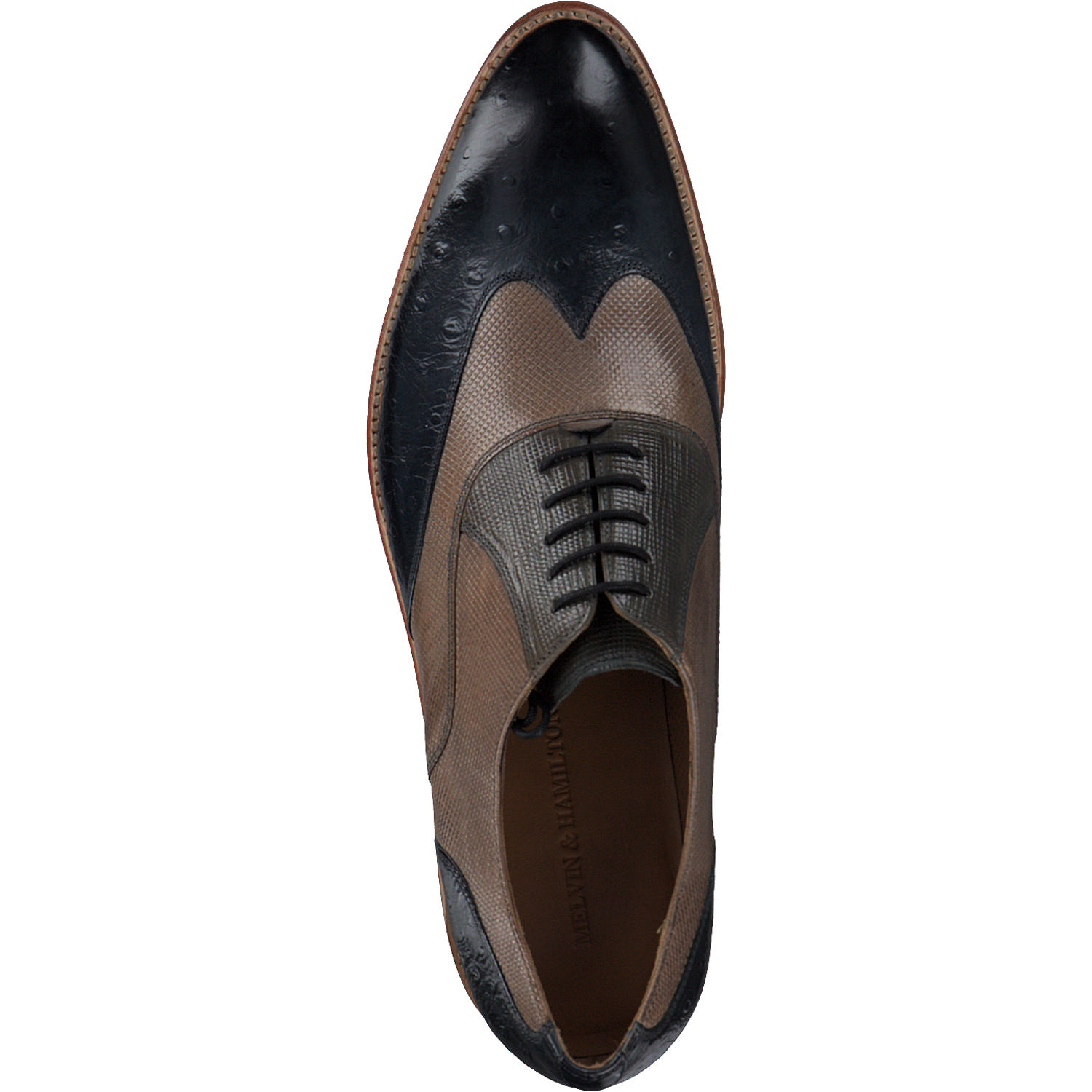 Melvin&Hamilton Bobby 3, Klassische Halbschuhe, Herren, Ostrich Space Dice City